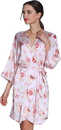 knee length silk robe