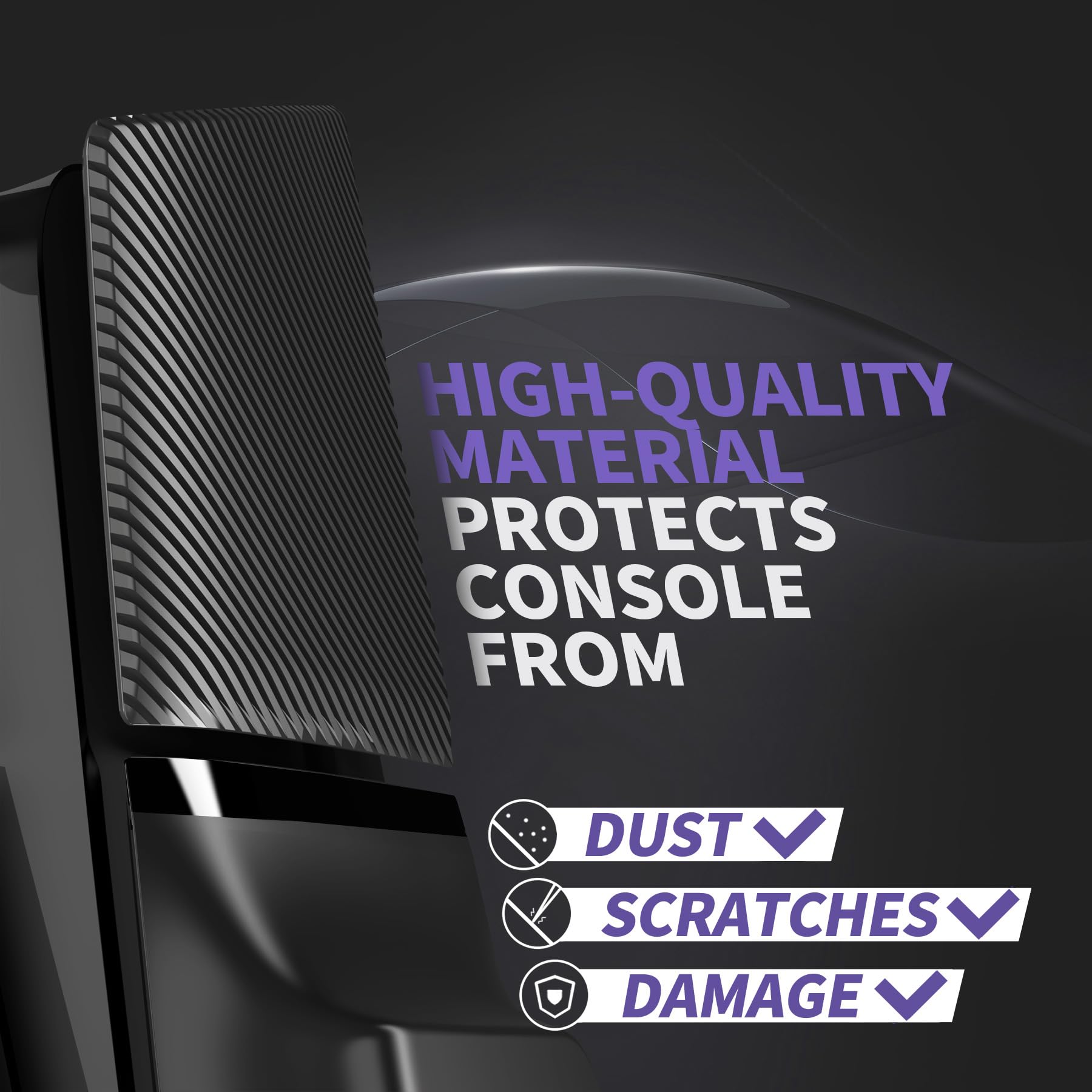eXtremeRate eXcover Copertura Ricambio Compatibile con ps5 Slim Console Disc Edition, Cover Coperchio Custodia Placca Shell Ventilata per ps5 Slim Disc Console, Nero
