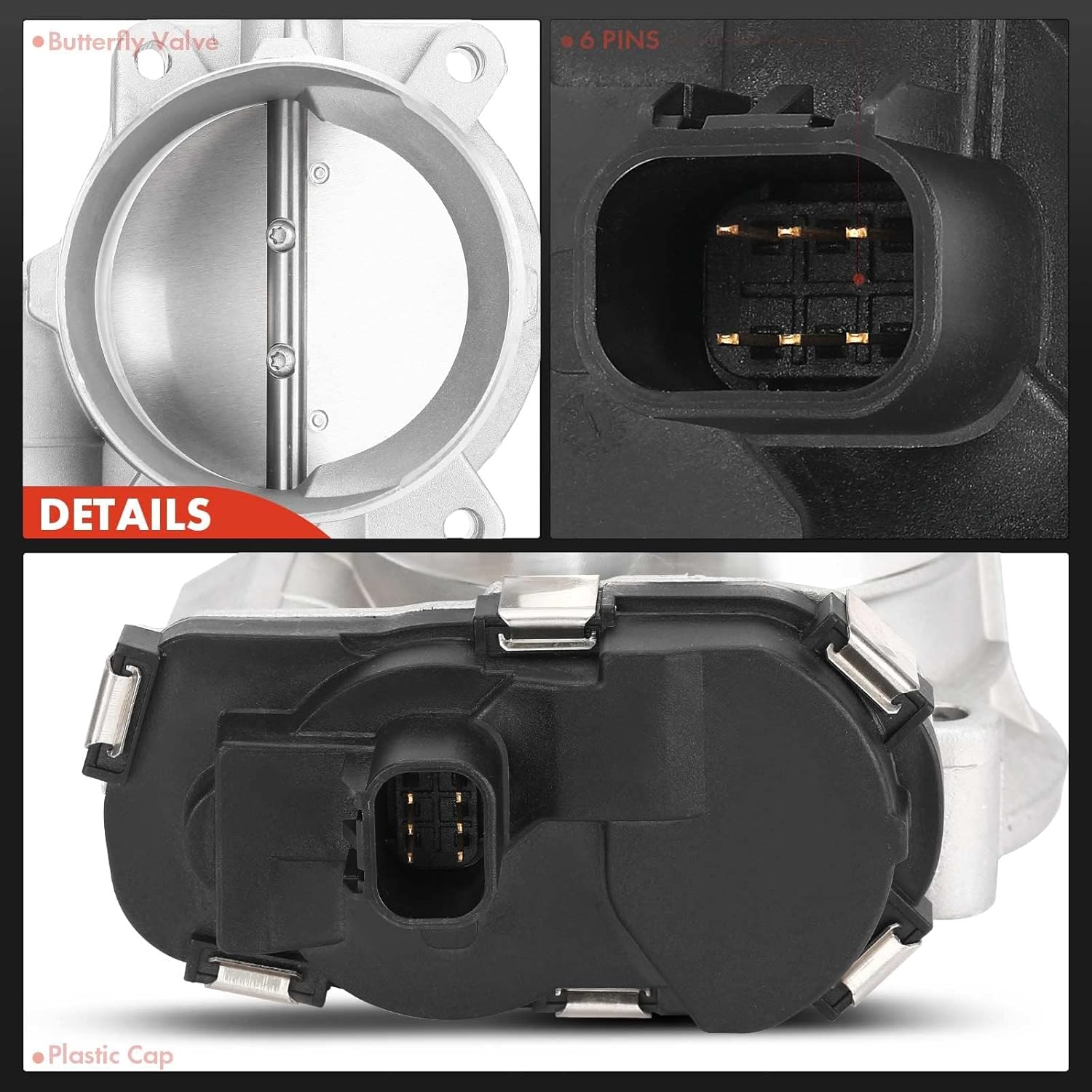 A-Premium Electronic Throttle Body Compatible with 2006-2008 Chevy, GMC, Cadillac, Buick & More - Silverado, Suburban, Express, Avalanche, Tahoe, Sierra, Yukon - 4.8/5.3/6.0/6.2L - #12679524, 12580760