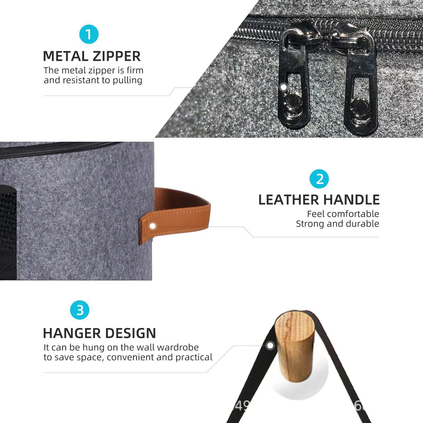 Round Storage Box - Hat Boxes With Lids | Foldable Hat Case | Cowboy Hat Box | Folding Cowboy Cap Organizer Bag With Lid And Clear Window | Sheet Blanket Container Case For Closets