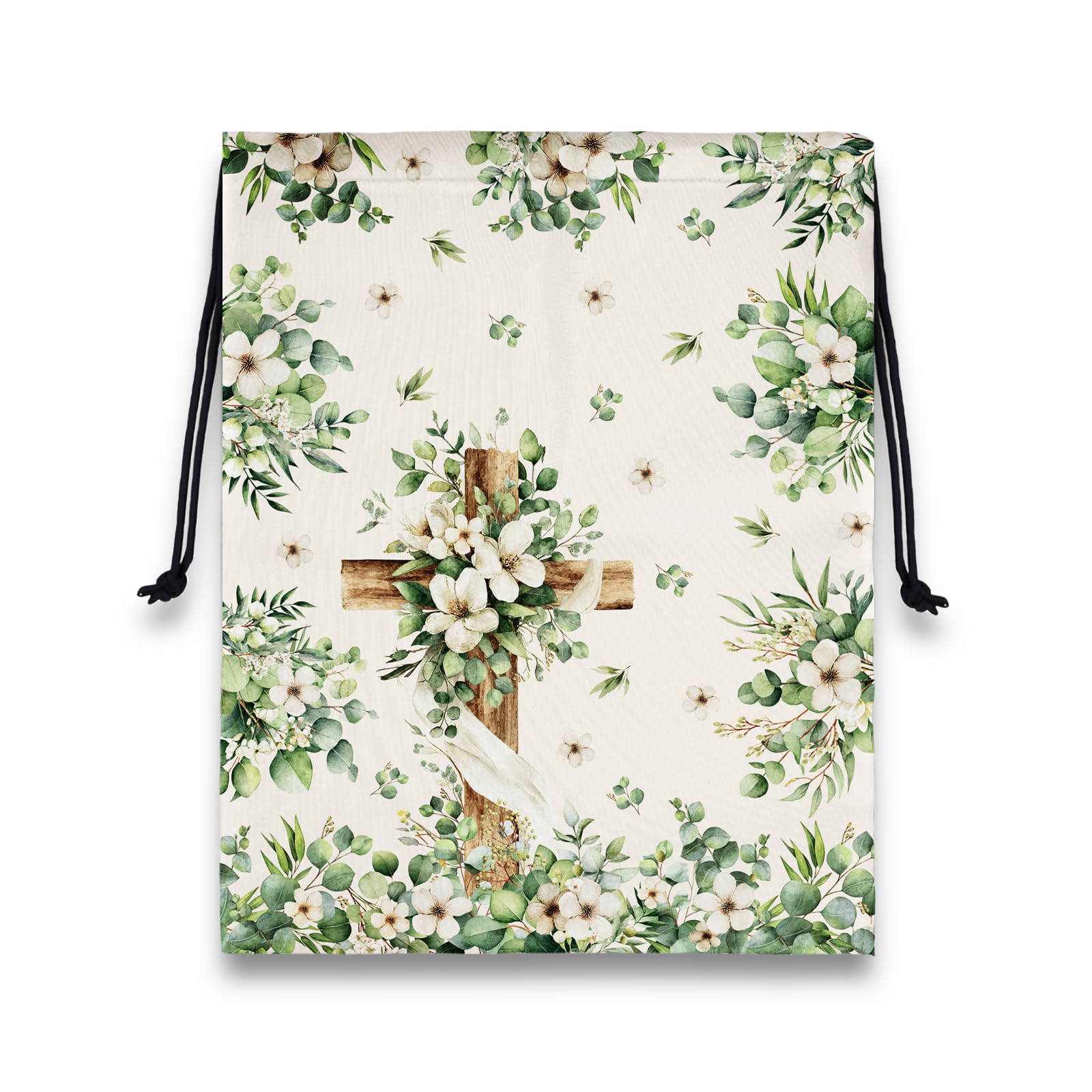 Botanical Cross Grip Bag for Gymnast Easter Gym String Storage Pouch Small Bag