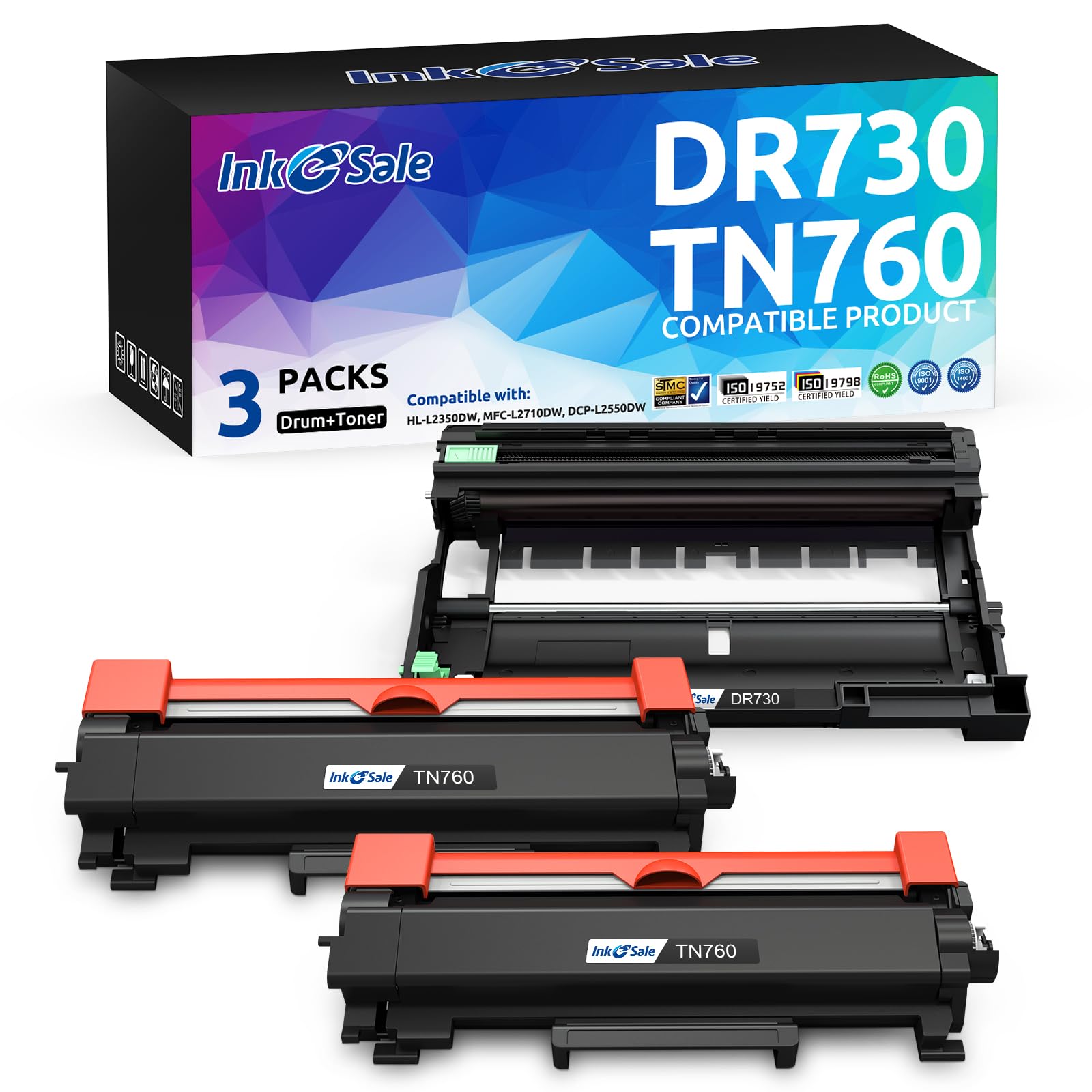 Amazon.com: INK E-SALE Compatible TN760 DR730 Replacement for