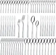 Hunnycook 60-Piece Silverware Set - Stainless Steel Silverware Set for 12, Include Fork Knife Spoon Set, Mirror Polished, Dishwasher Safe, Cutlery Set for Home Kitchen Restaurant