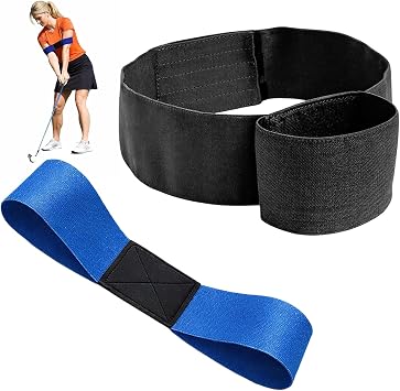 2Pcs Slider Training Aid, Golf Swing Training Aid, Swing Sync Golf Trainer, Golf Training Aids for Swing Practice, Black and Blue Golf Training Equipment, Suitable for Men Women Beginners