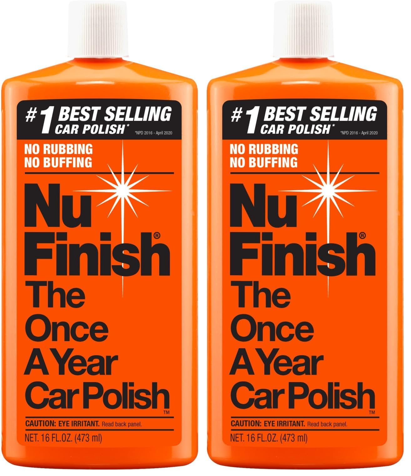 Nu Finish Car Polish, NF-76 Liquid Polish for Cars, Trucks, 16 Fl Oz Each (Pack of 2)