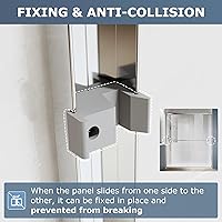 Vista 49 de SUNNY SHOWER B020, puertas de regadera deslizantes sin marco (56 - 60 x 72 pulgadas), cristal de 1/4 pulgada, acabado cromo