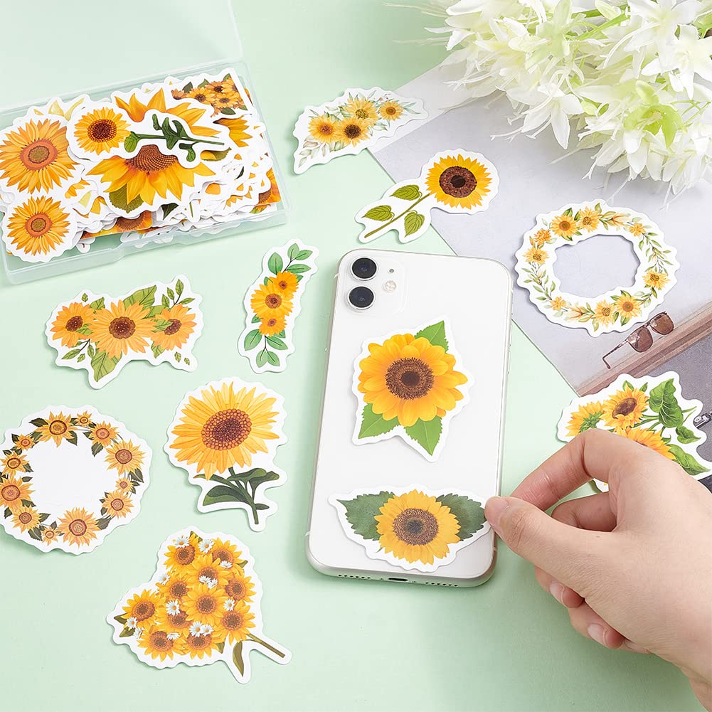 Amazon.co.jp: PH PandaHall ひまわり ステッカーセット 100枚セット 