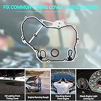 Vista 7 de Kit de juntas de tapa de distribución – Compatible con 2.0L 2.4L Chevrolet Cobalt, Equinox, HHR, Malibu, GMC Terrain, Buick Regal, Verano