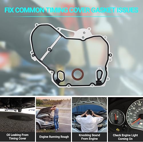 Miniatura 7 de Kit de juntas de tapa de distribución  Compatible con 2.0L 2.4L Chevrolet Cobalt, Equinox, HHR, Malibu, GMC Terrain, Buick Regal, Verano  Reemplazar