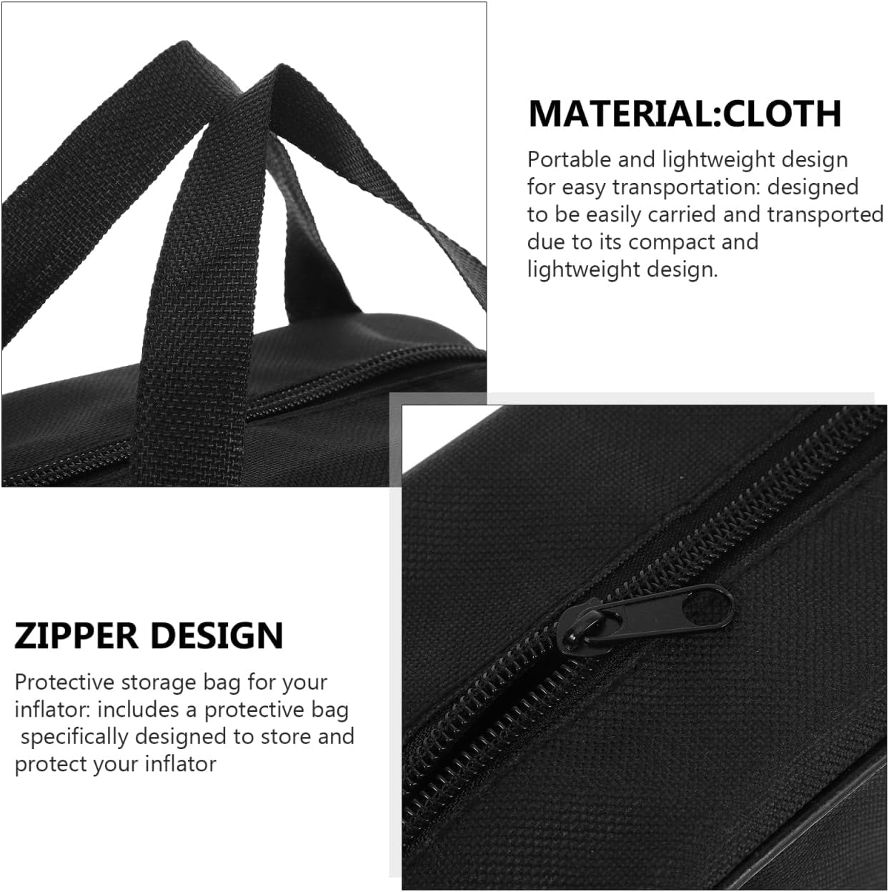 Mikikit Portable Pump Bag for Car Tire Air Pump Compact Storage and Carrying Case with Protective Design for Travel and Emergency Use