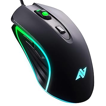 ABKONCORE M30 Gaming Mouse Wired, USB Computer Mice for Game & Daily, 6 Programmable Buttons, Chroma RGB Backlit, 3500 DPI Adjustable, Comfortable Grip Ergonomic Mice for PC, Laptop, Mac, Windows