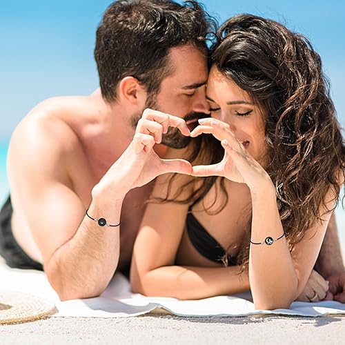 Miniatura 3 de XIXLES Yin Yang Matching Bracelet 925 Sterling Silver Sun Moon Couples Bracelets, I Love You 100 Languages Bracelets,Couples Friendship BFF Bracelet