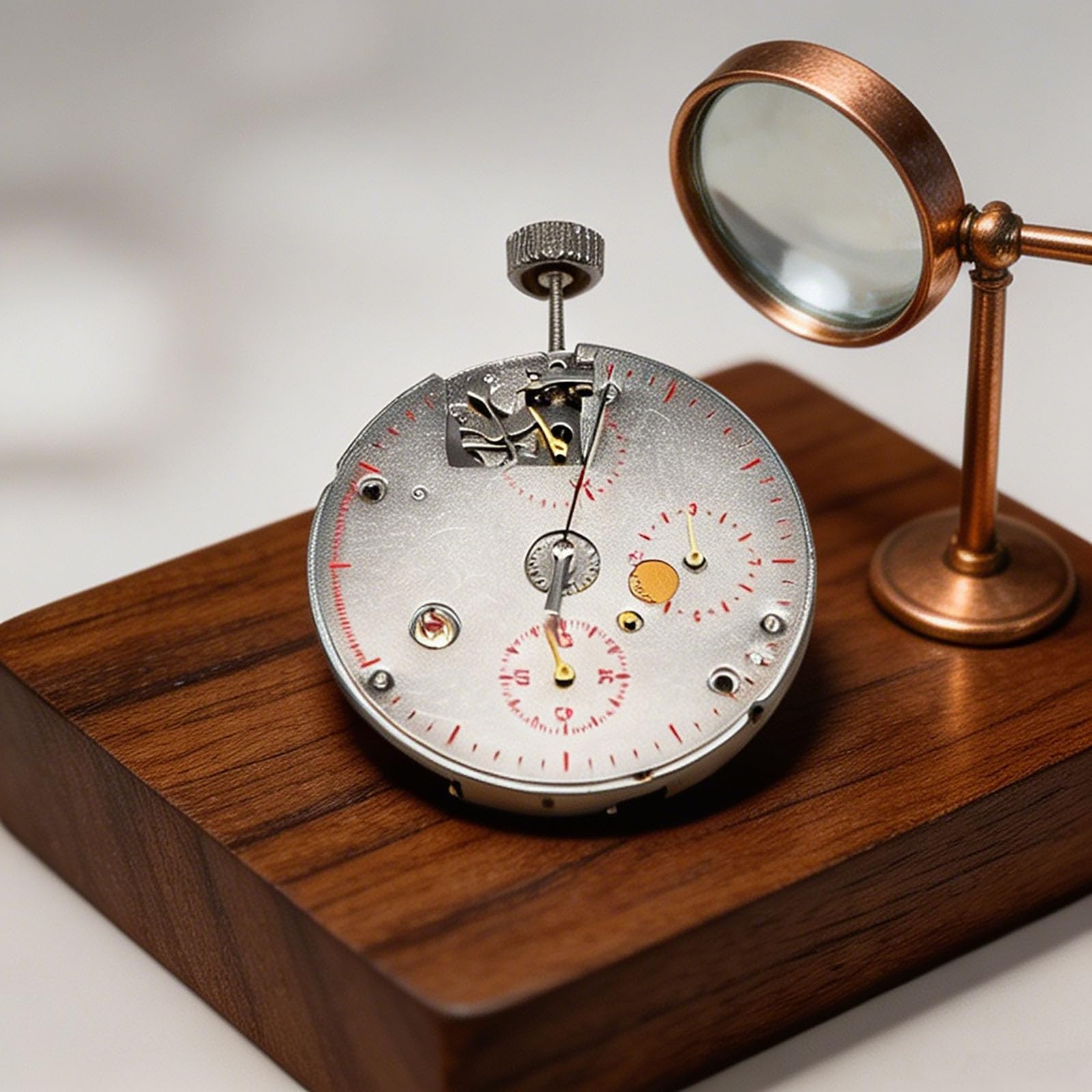 MOUDOAUER ST1903 - Mecanismo de reloj cronógrafo mecánico para relojería, componente de repuesto mecánico