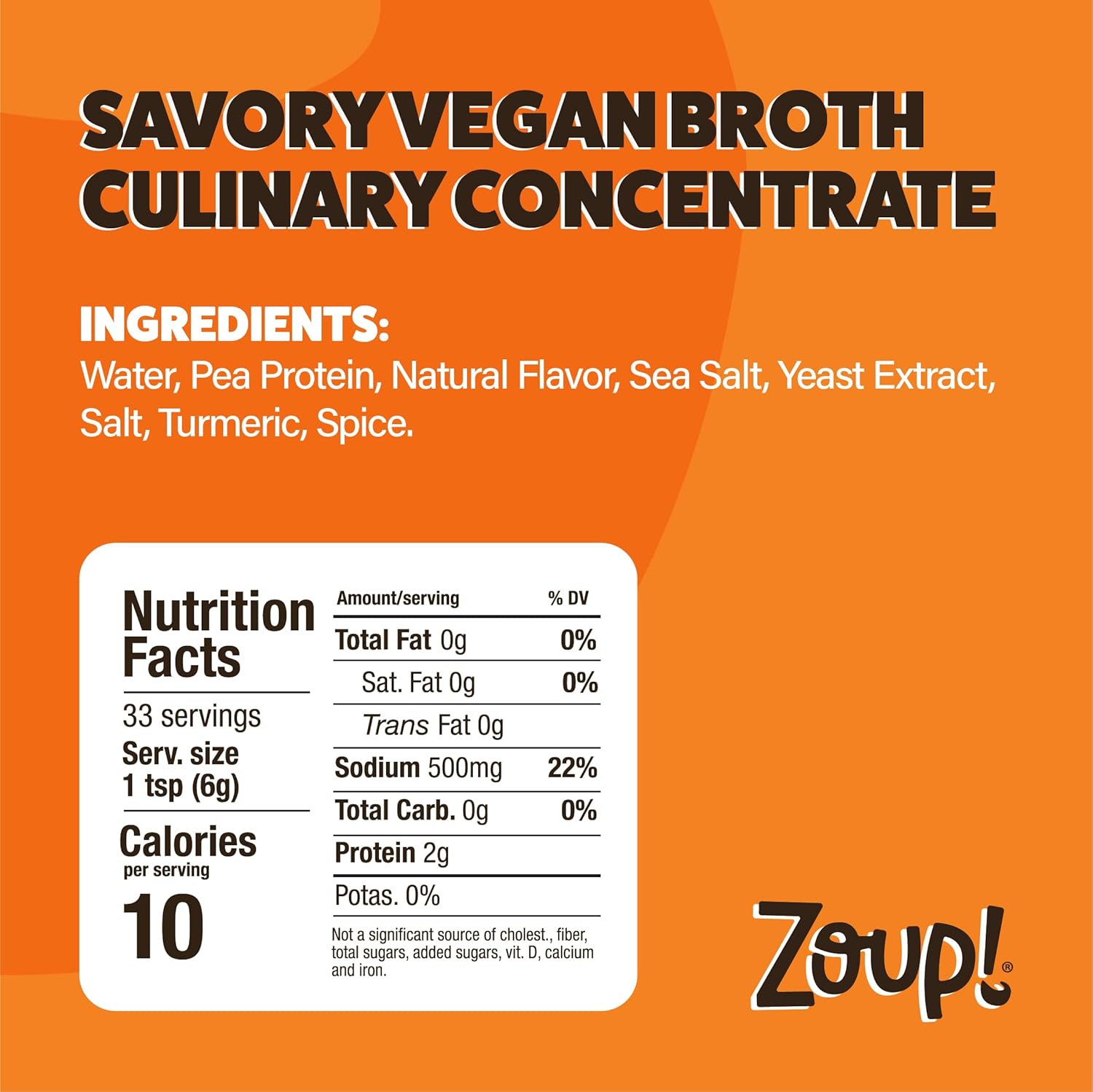 Zoup! Good, Really Good Savory No-Chicken Vegan Broth Culinary Concentrate, 6 Pack, 7 Oz Each