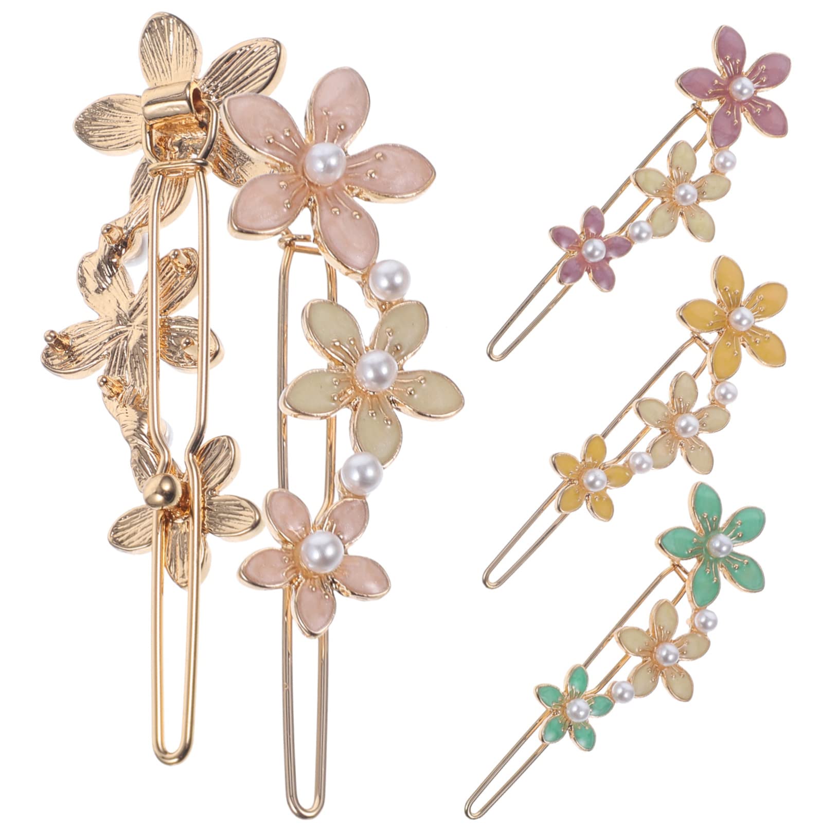 Baluue 12stücke Haarklammern Mit Perlen Und Metallblüten Hochwertige Haarspangen Für Damen Dekorative Haarschmuck-accessoires Für