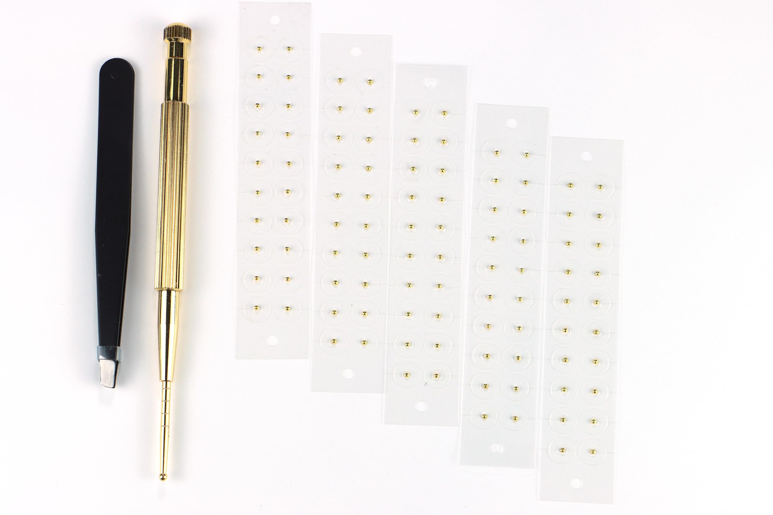 Ear Seeds Acupuncture Gold 100 Pcs with Tools
