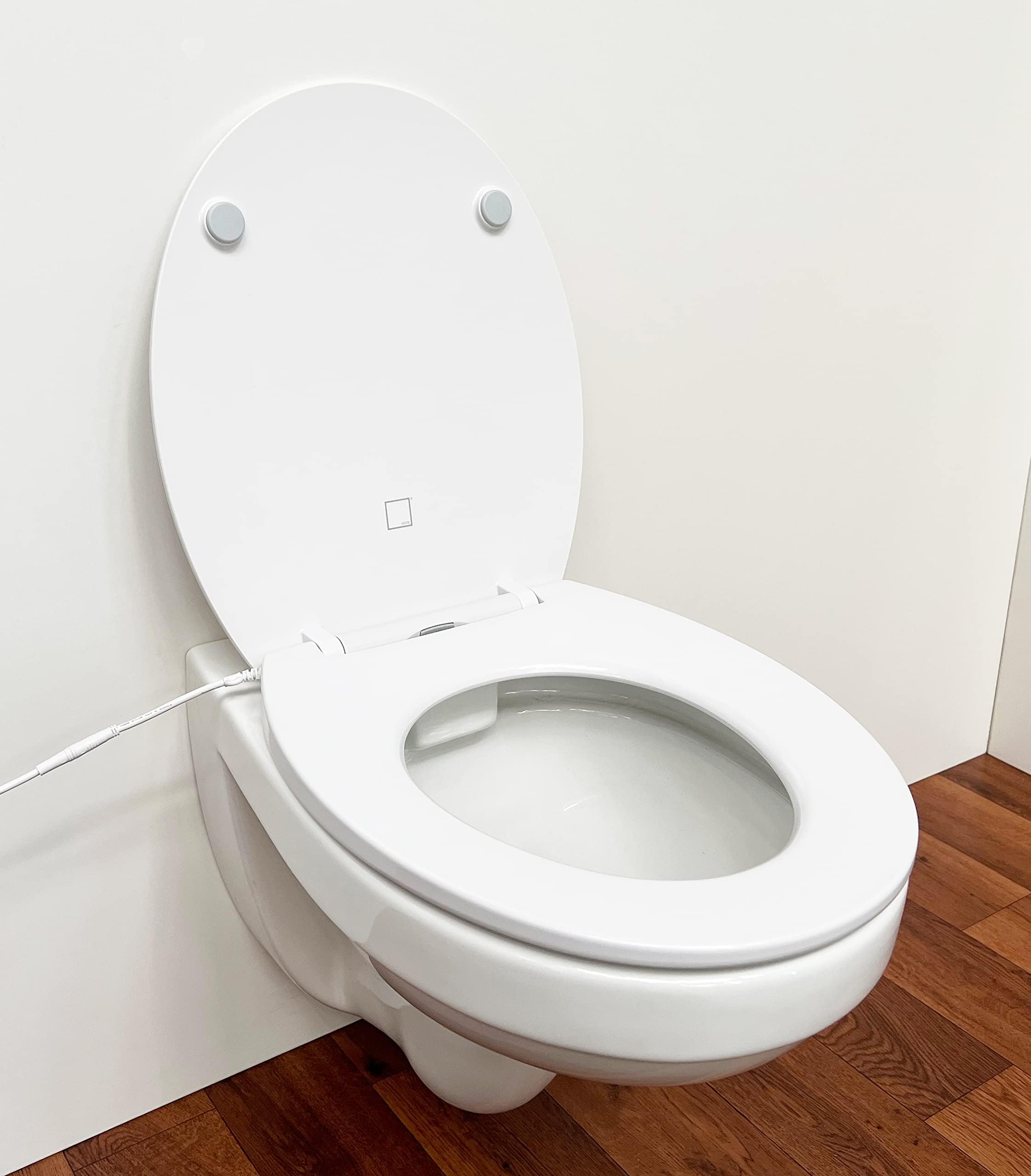 ADOB, beheizter warmer WC Sitz Klobrille Toilettendeckel mit Absenkautomatik, auf Knopfdruck zur Reinigung abnehmbar, beheizbar, 82002