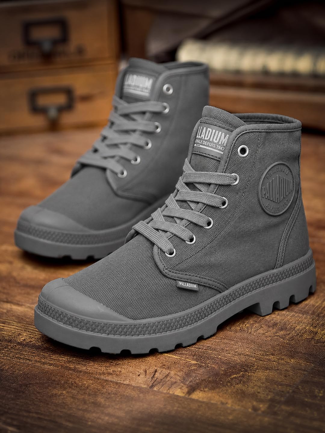 Palladium Męskie buty Pampa Hi Buty, Szare, 44 EU, Szary, 44 EU