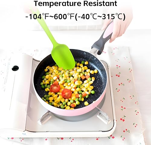 Miniatura 4 de Pequeñas espátulas de silicona  Espátula de belleza reutilizable de maquillaje  Mini utensilios de cocina antiadherentes de goma para cosméticos,