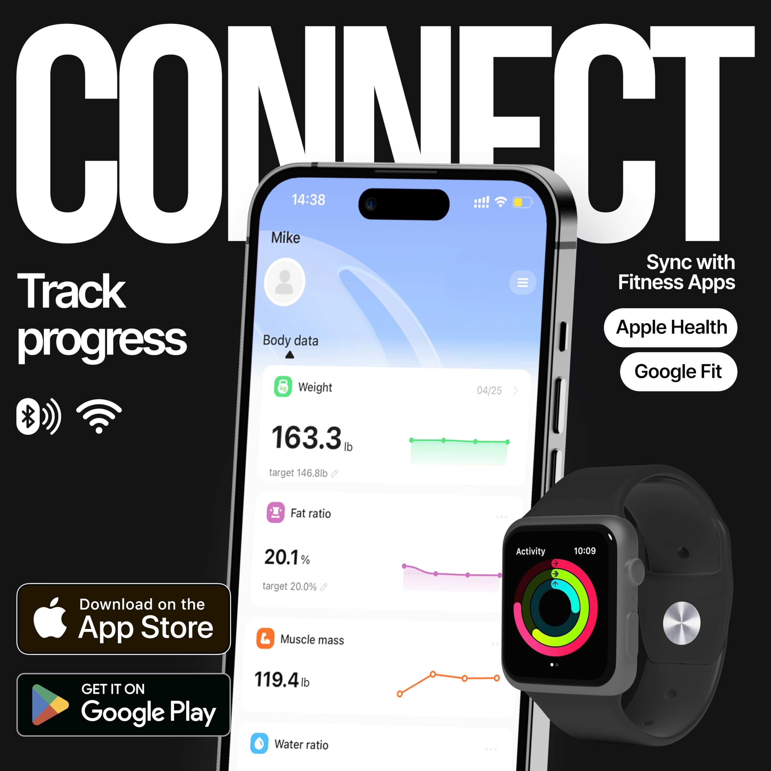 Bilancia professionale a 56 metriche intelligente per composizione corporea con WiFi, BMI, BMR, massa muscolare, macchina per analisi bioimpedenza, bilancia digitale più accurata del grasso corporeo,