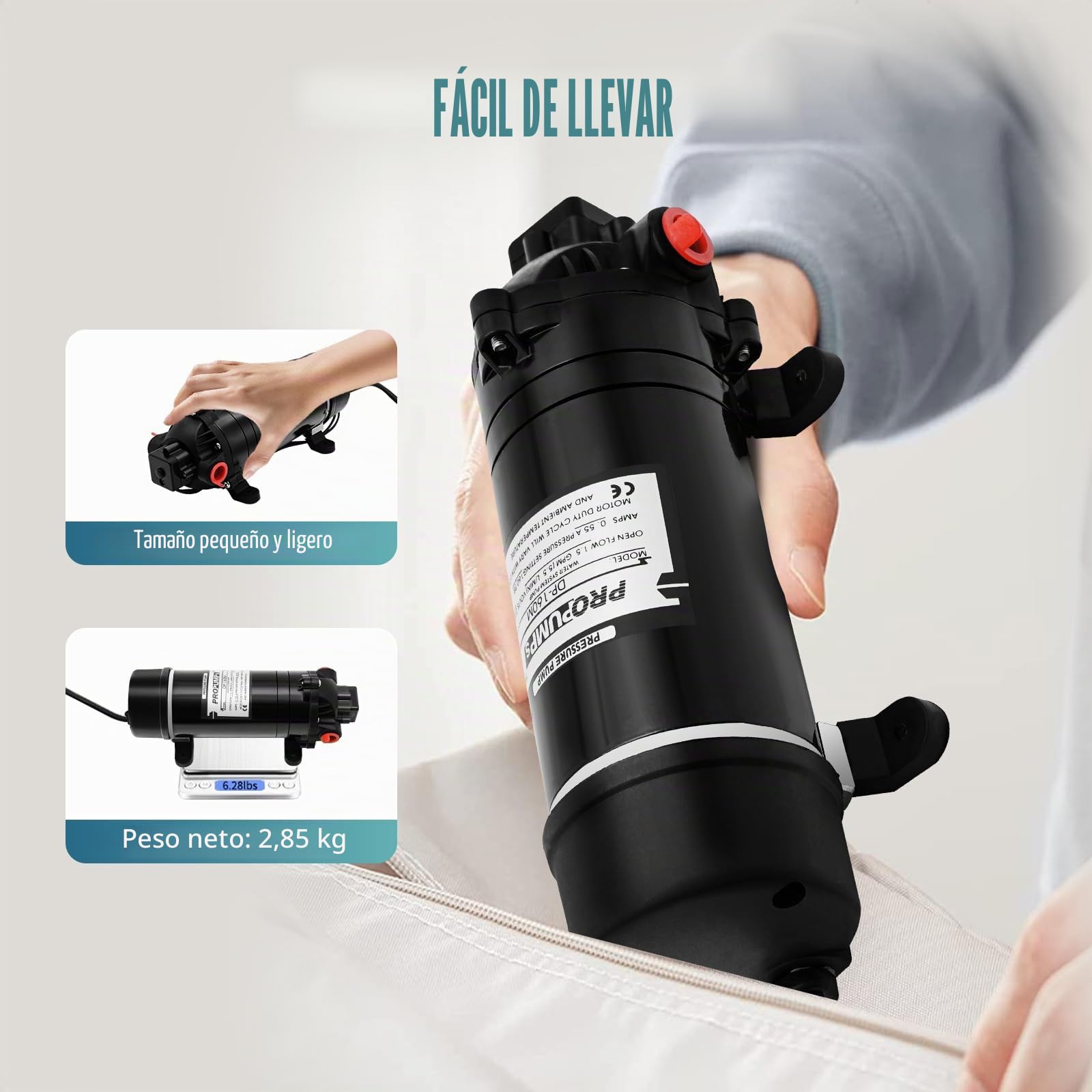 Bomba De Agua, 220 V, Autocebante, Bomba De Alta Presión, 160 PSI, Bomba De Diafragma Para Agricultura, Fontanería Doméstica, Bomba De Inmersión