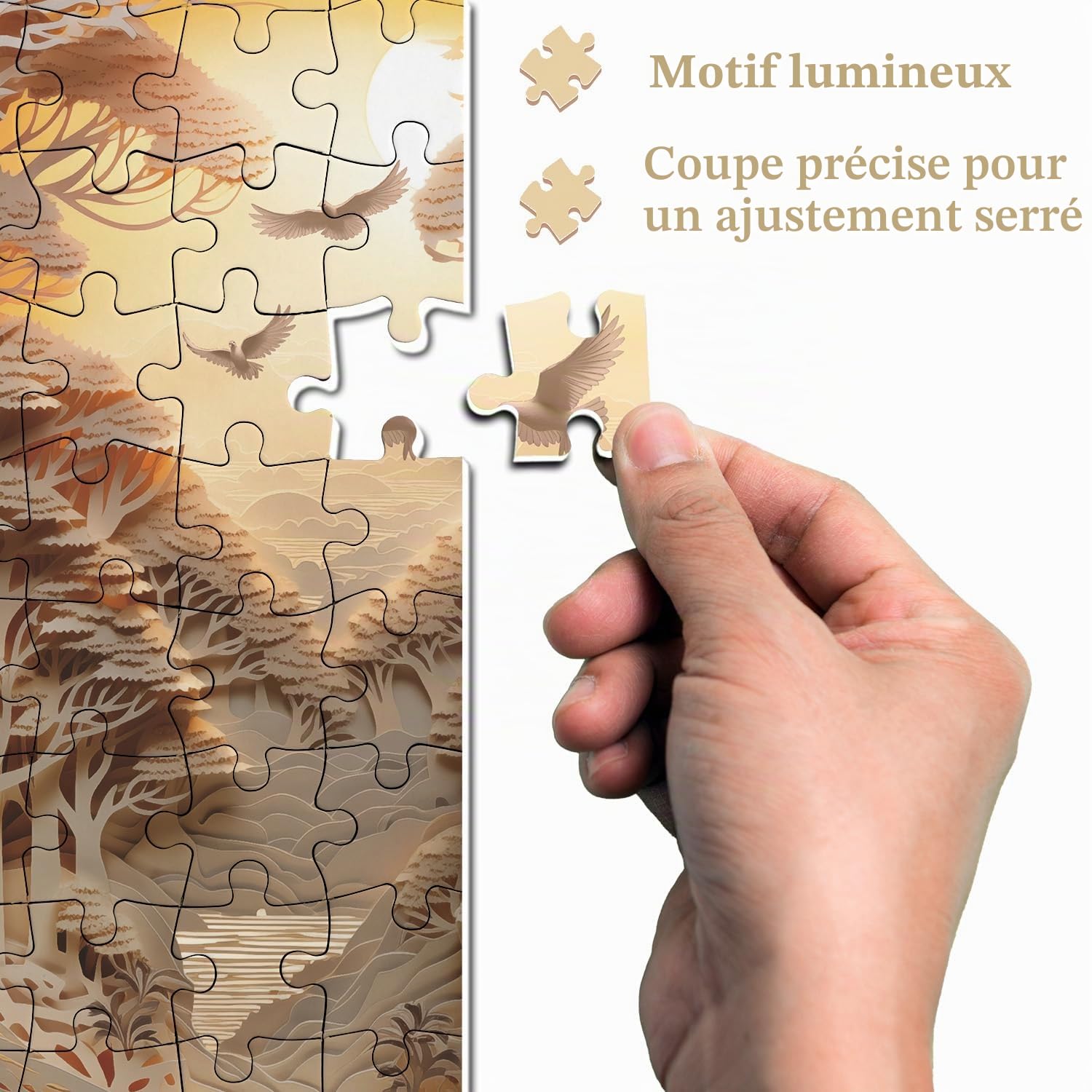 Puzzle Forêt Coucher de Soleil 1000 Pièces