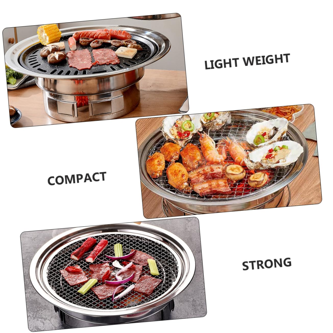 Gatuida 1 set Portatile Barbecue per Picnic e All Design Compatto e Leggero Facile da Trasportare e Riporre
