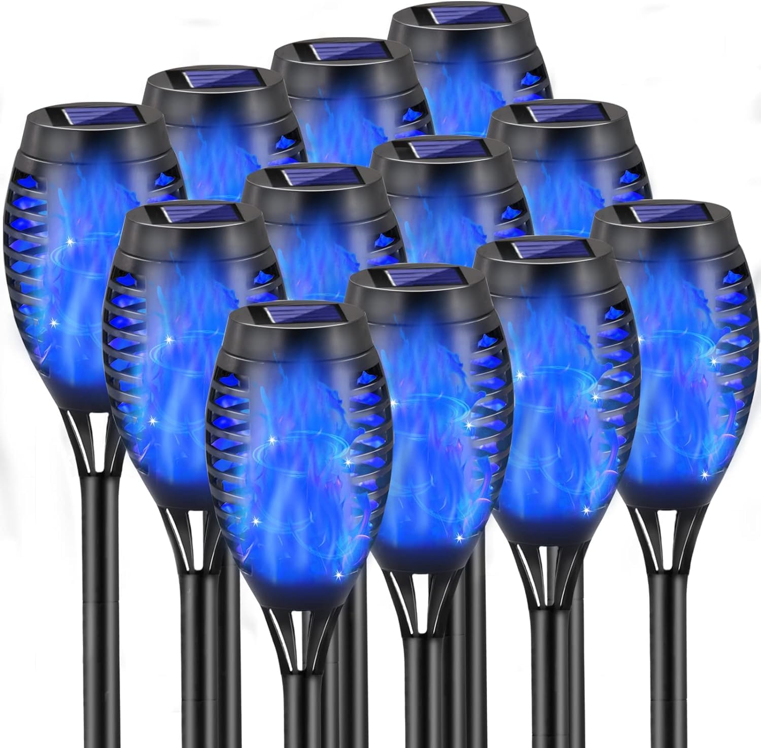 Solar Torch Lights for Garden Decor, 12 Pack 12 LED Solar Lights for Outside & 20.5'' Waterproof Solar Lights, Flame Torch Solar Lights Outdoor for Patio Path Yard Decorations