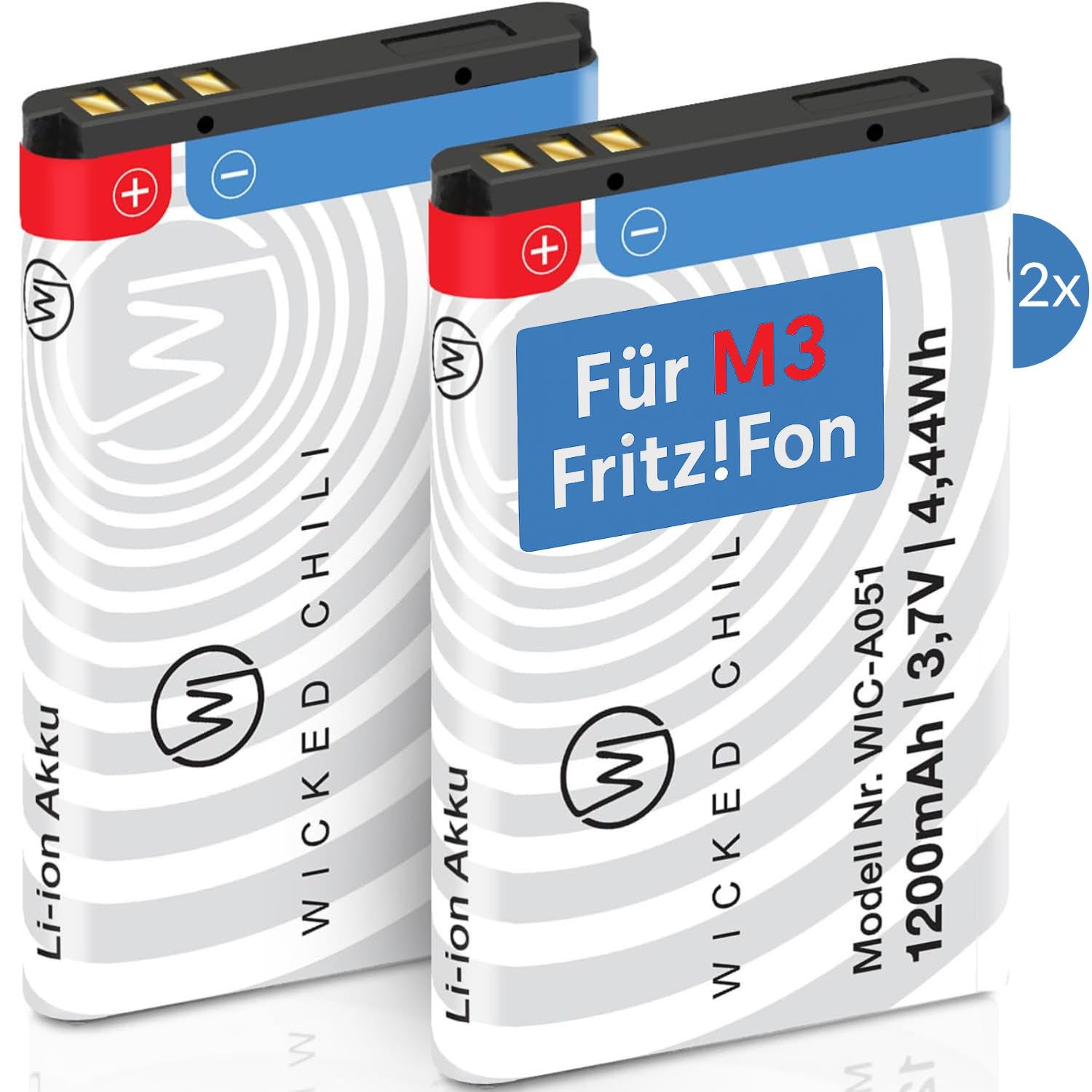 Batería para teléfono Fritzfon VOIP con un 20% más de capacidad de carga 8