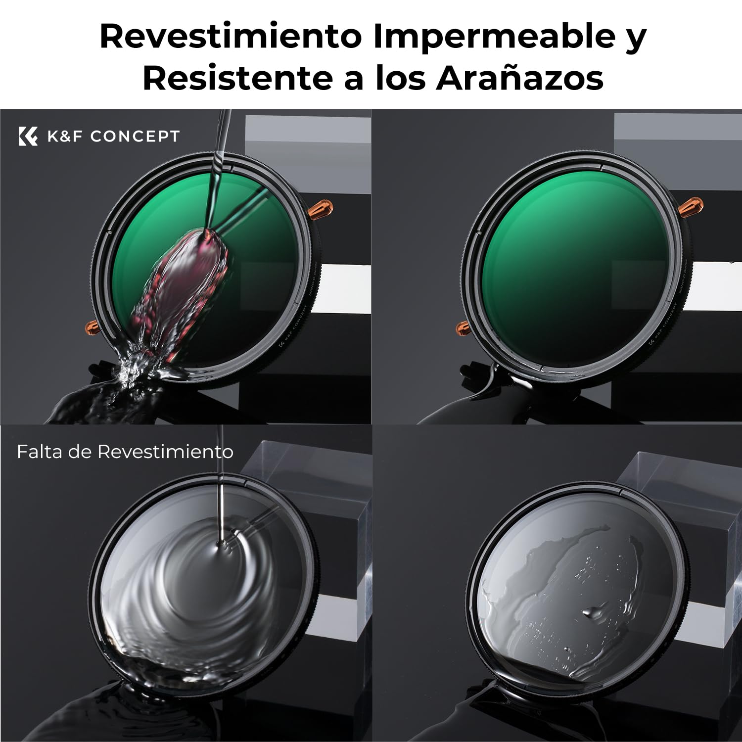 K&F CONCEPT 55mm Filtro Variable ND2-32 y Polarizador 2 en 1, ND2-32 Filter Densidad Neutra & CPL con 24 Capas Revestimiento Nano para Cámara Lente (Nano-D Serie)