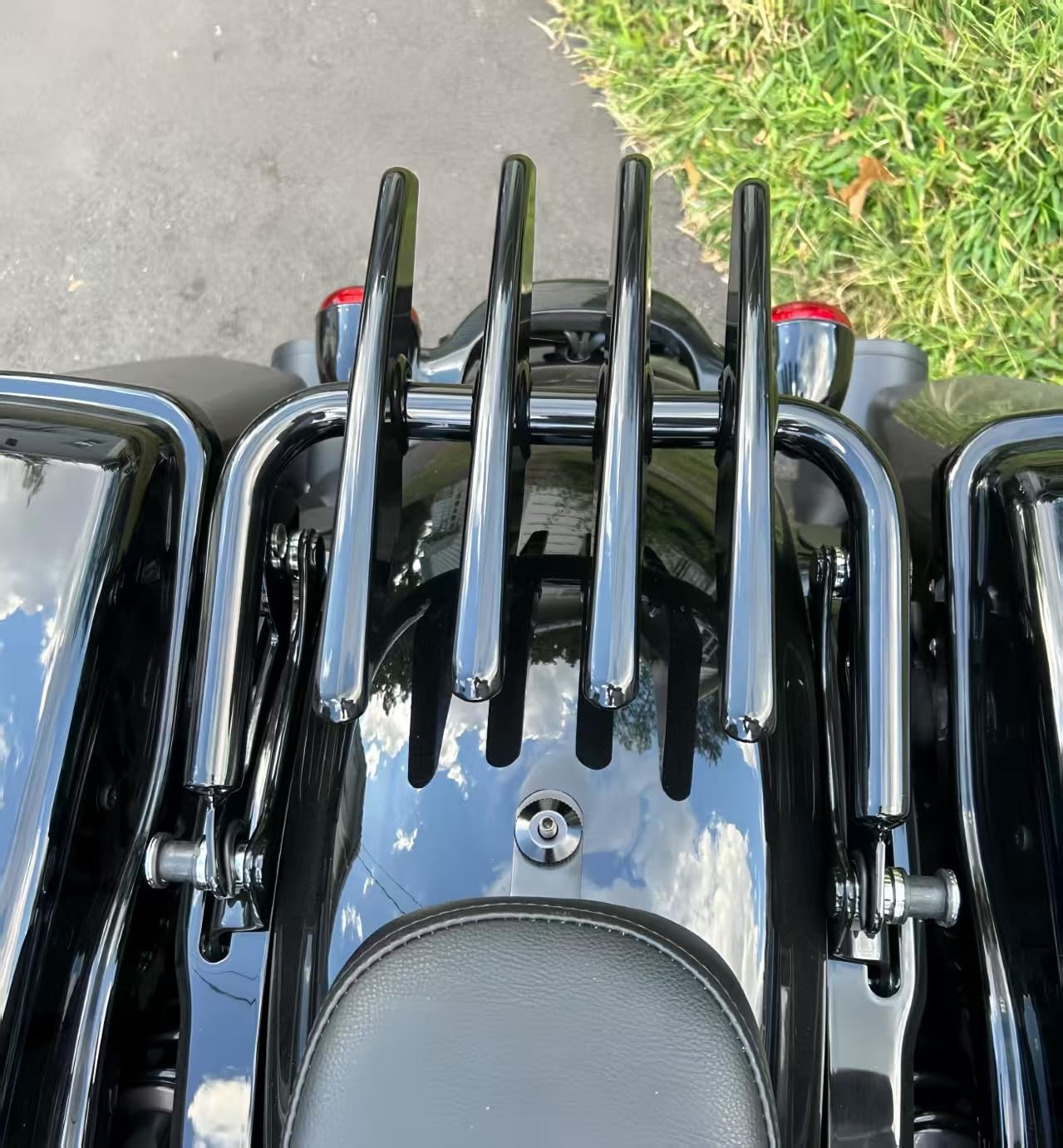 Abnehmbarer Gepäckträger für Harley Touring 2009-2026 CVO Road Glide Street Glide Road King Electra Glide Ultra Limited, Schwarz