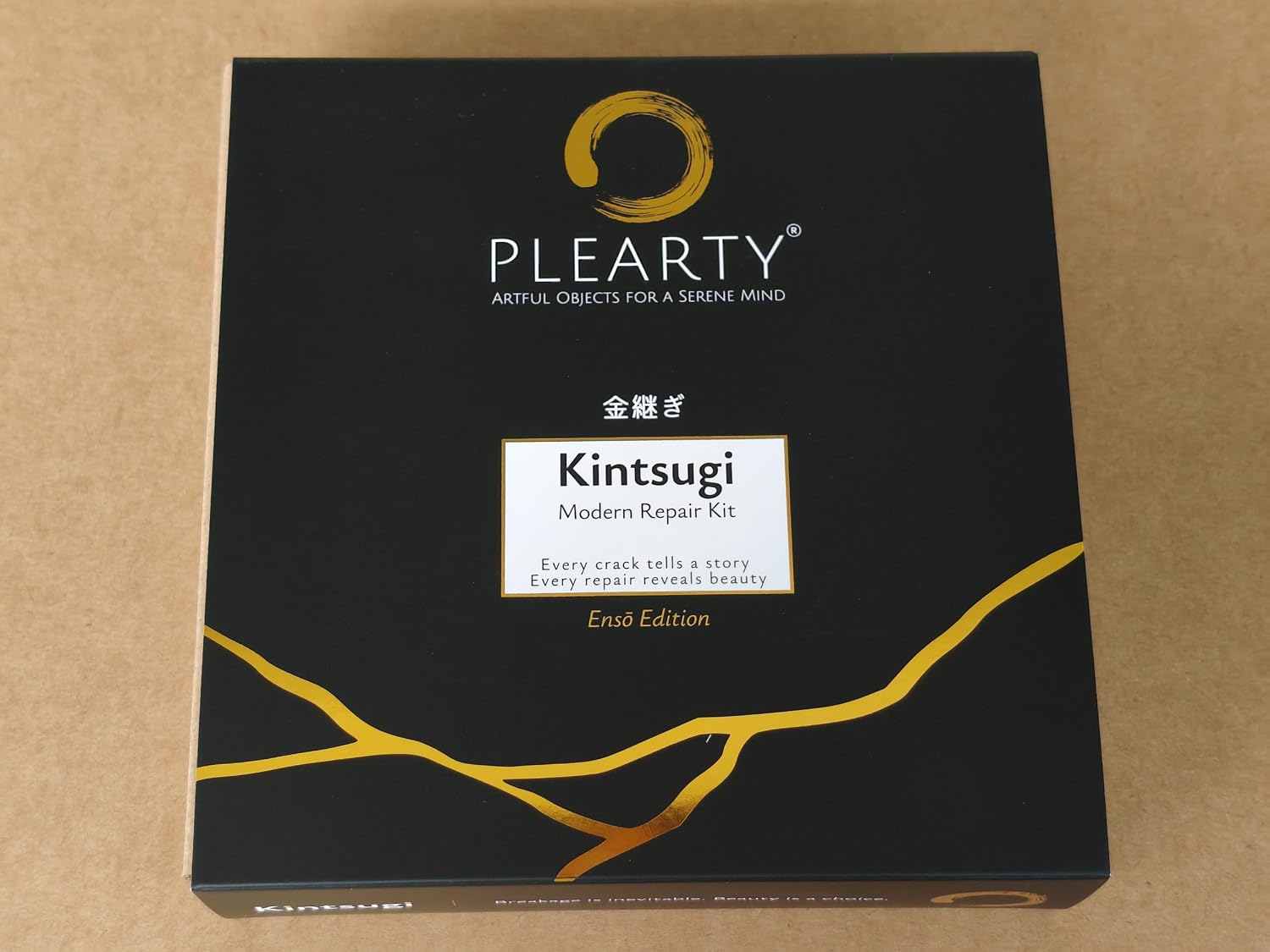 PLEARTY Kintsugi Repair Kit - Enso Edition - Linseed Resin Food-Safe Dishwasher Proof Eco-Friendly and Durable Kintsugi Kit Materials - The Most Complete and Durable Kintsugi kit