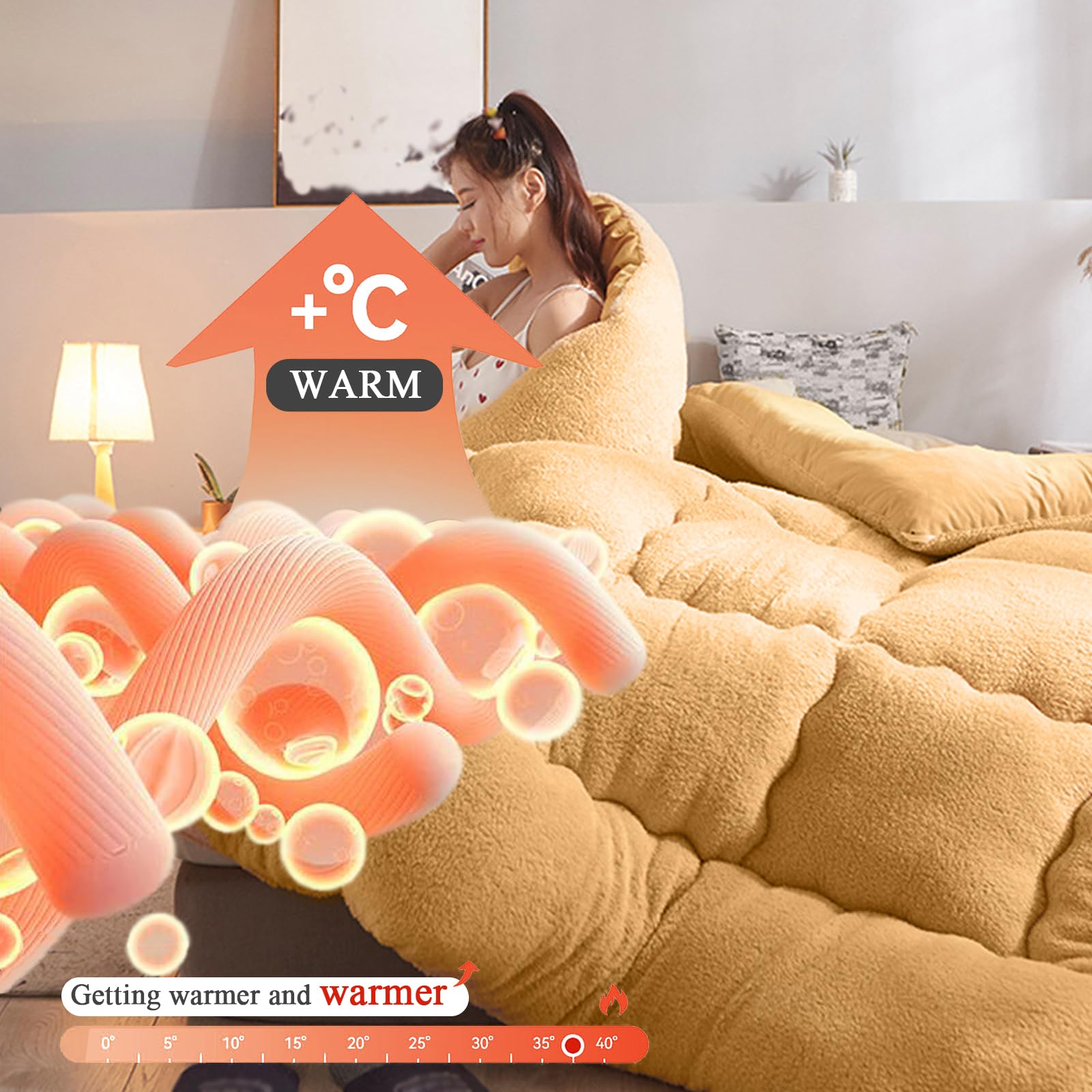 Edredón de Cama, Relleno de Fibra Suave, Edredon Matrimonio Cama, Ligero, Transpirable para Otoño e Invierno, Manta Edredón Cama Cálido Lecho (D 150x200cm/59x79in 2.5kg)