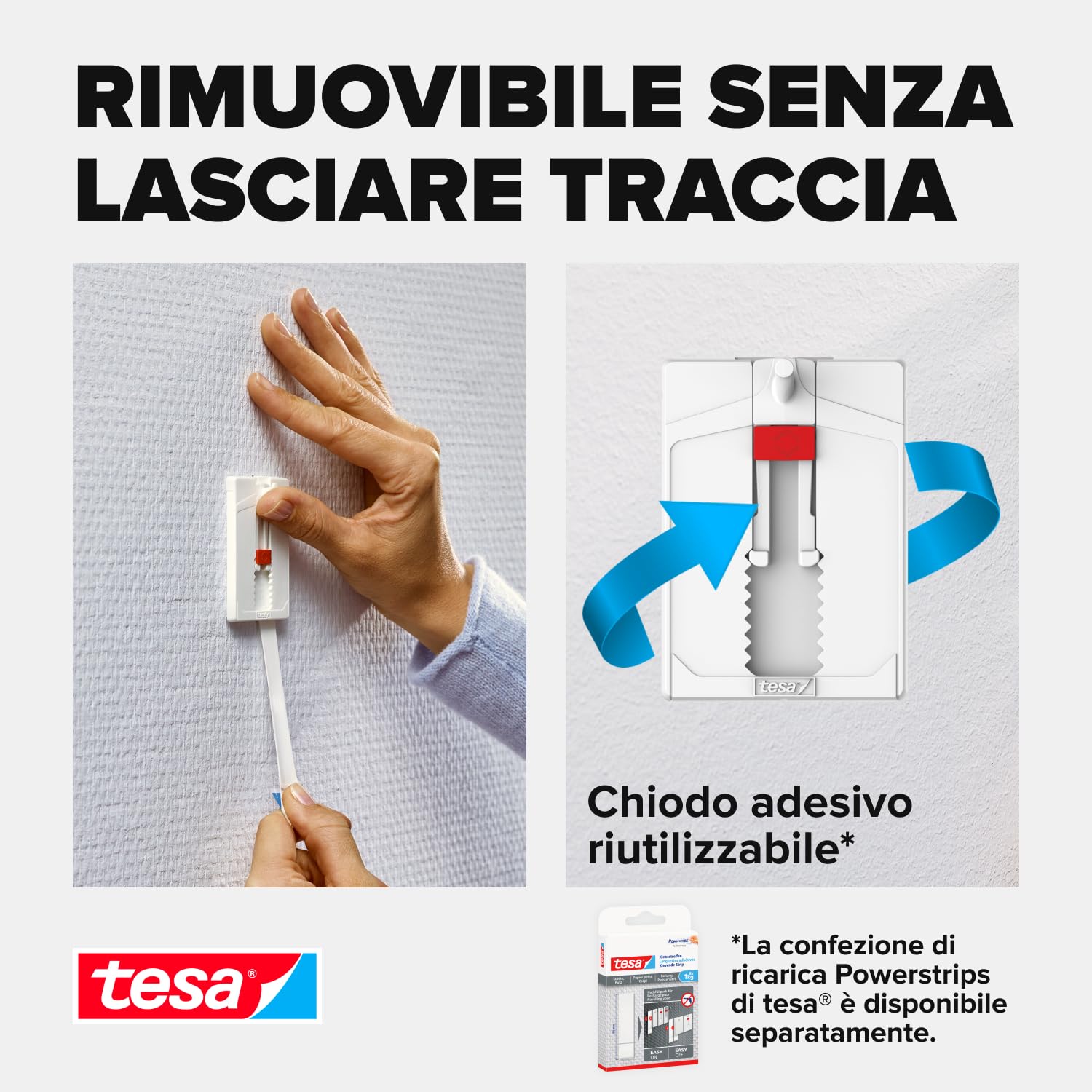 tesa Adjustable Adhesive Nail for Wallpaper & Plaster 2kg