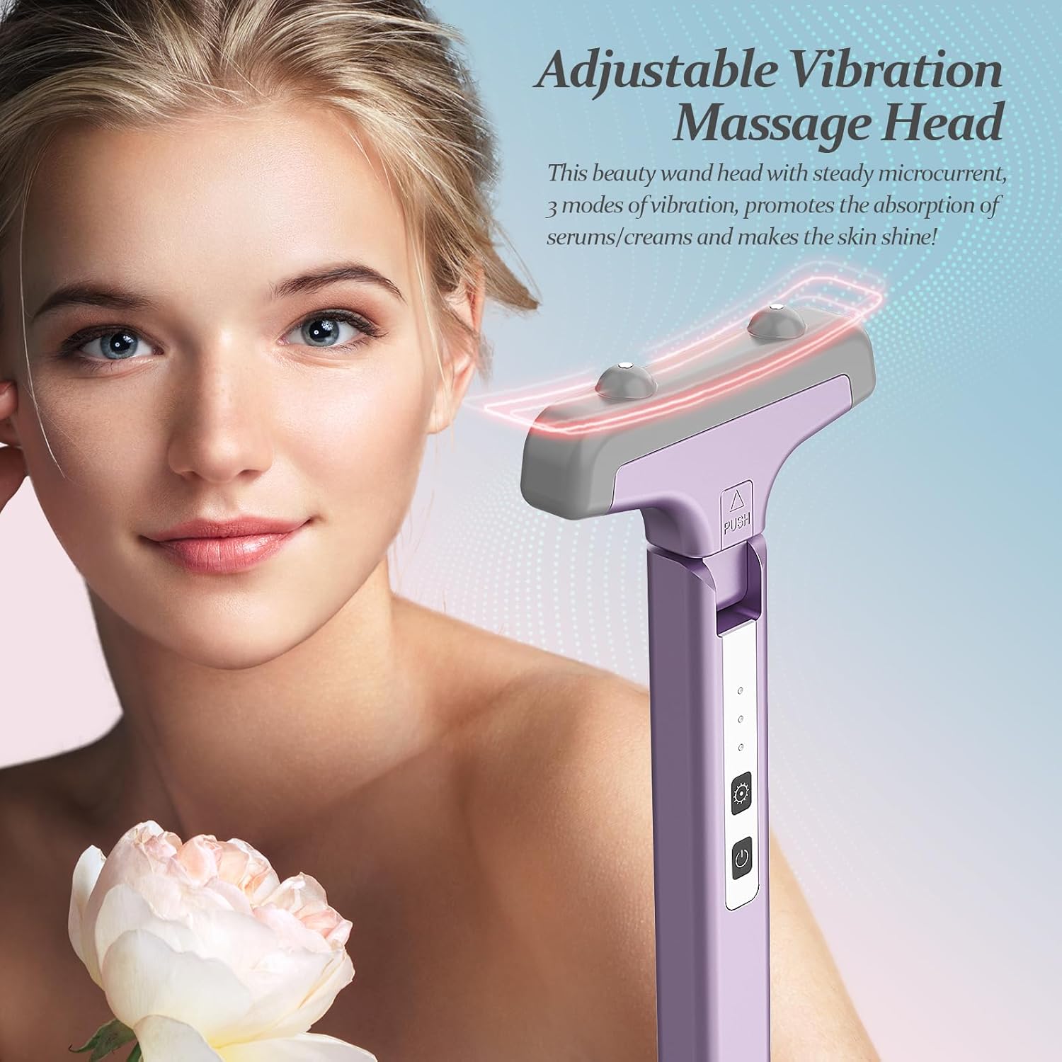 Red Light Therapy for Face, Eyes and Neck, Red Light Therapy Wand, 7 Color Led Light Therapy for Face, Red Light Therapy at Home for Face Lift, Firm, Smooth, Skin Care Massage Tools - Image 3