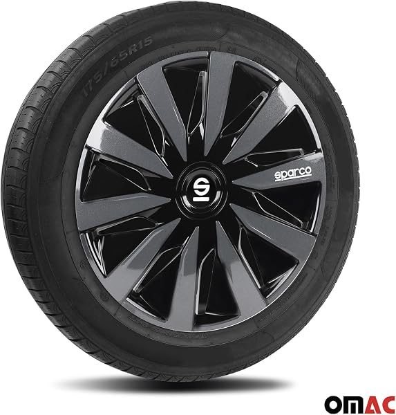 SPARCO SPC1491BKGR wheel covers Lazio 14-inch black/grey - 5