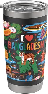 I Love Bangladesh Proud Bangladeshi Roots Culture Stainless Steel Insulated Tumbler