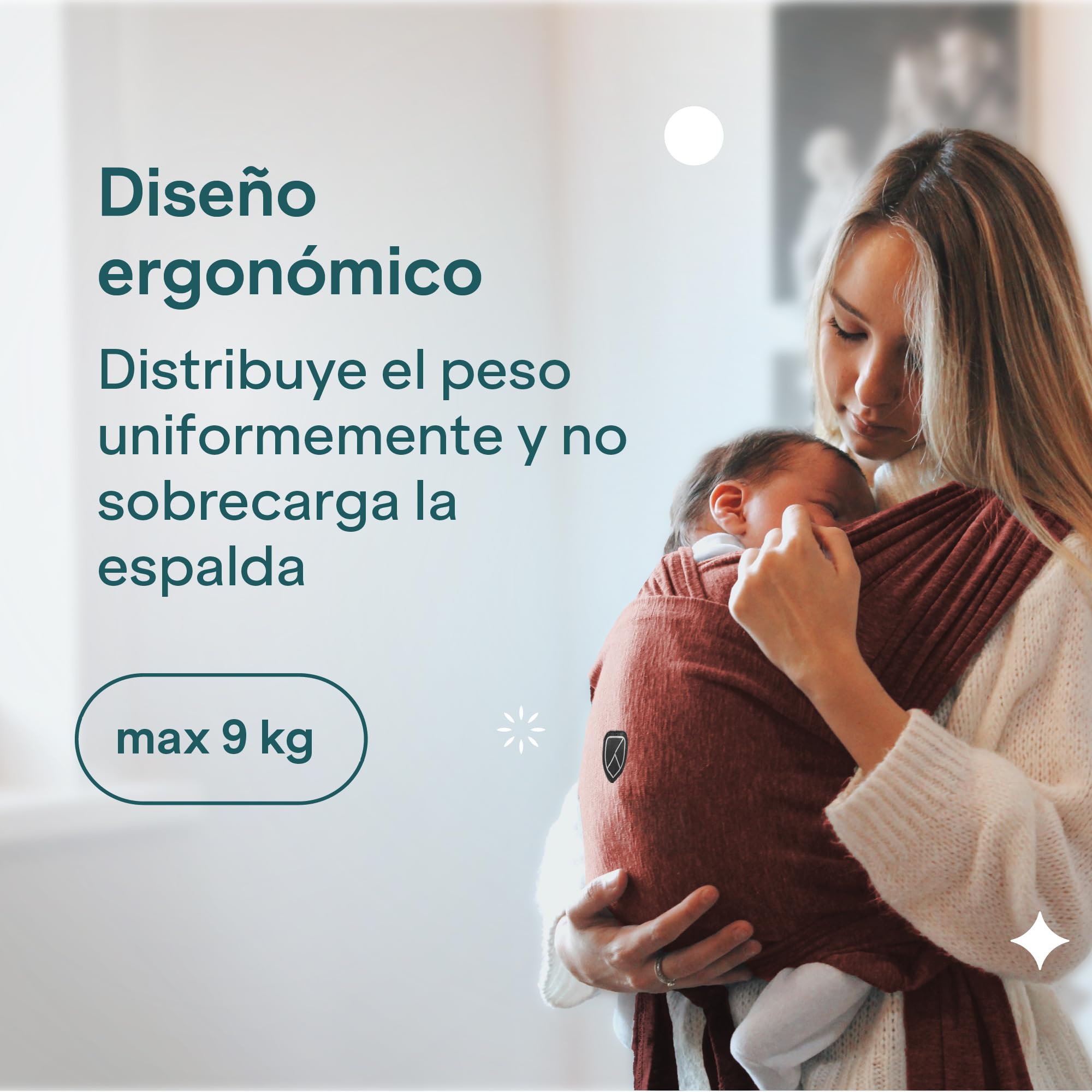 Portabebés Koala Babycare fácil de transportar, unisex ajustable - portabebés versátil de hasta 9 kg - Boudeaux - Diseño registrado KBC® — view 7