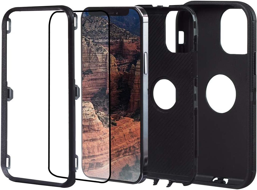 Product Deal Maxessory iPhone 11 Pro Max (6.5 in) Case with Screen Protector, Ward Series Ultra-Slim Luxury Premium Full-Body Hard Protective Full Body Shell Brush Texture Armor Cover (Black)