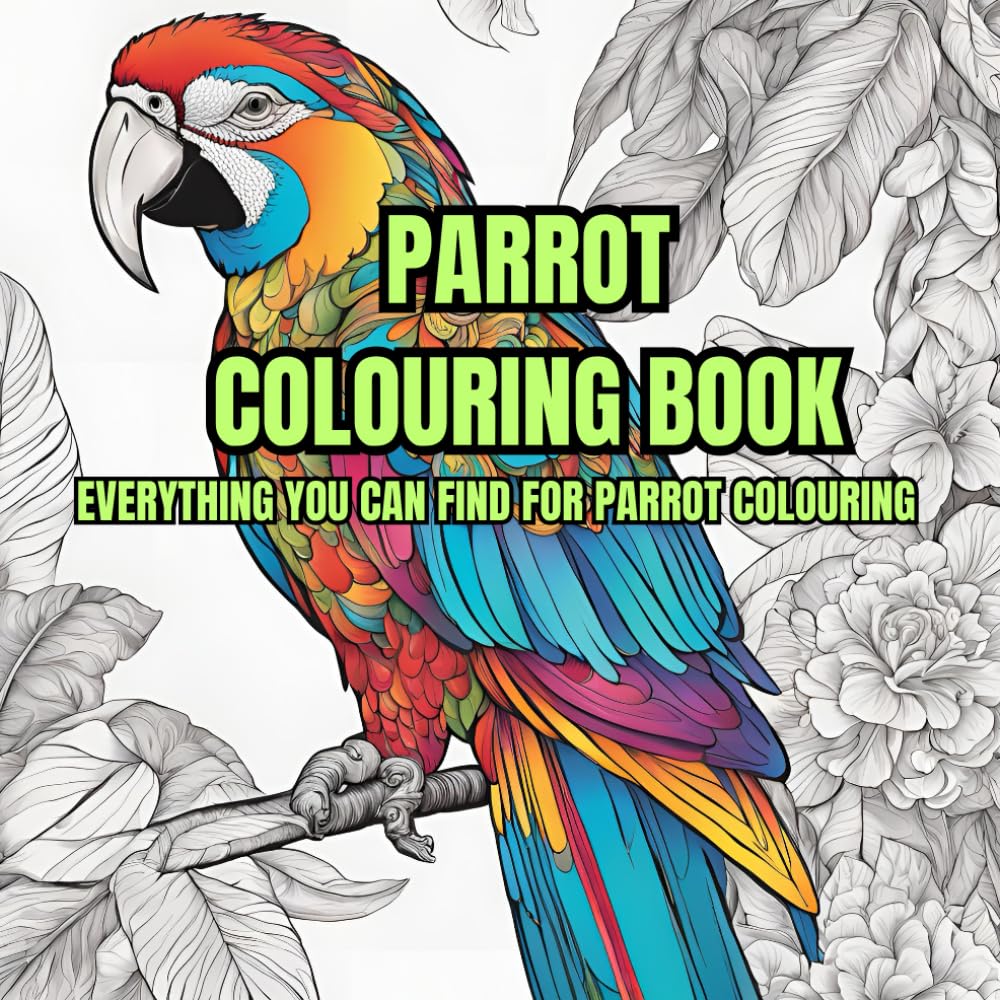 Livre de coloriage perroquet idée cadeau anniversaire enfant
