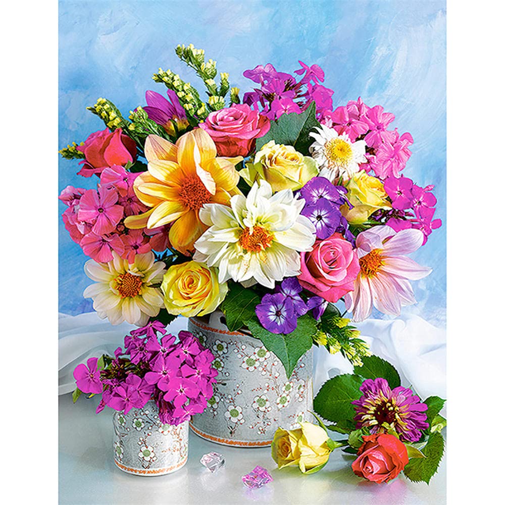 Diamond Painting Full, Fleurs De Papillon Kit De Peinture Diamant 5D
