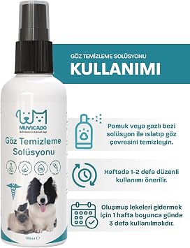 Muvicado Kedi Köpek Göz Solüsyonu Ağız Kulak Göz Temizleme Suyu Sprey