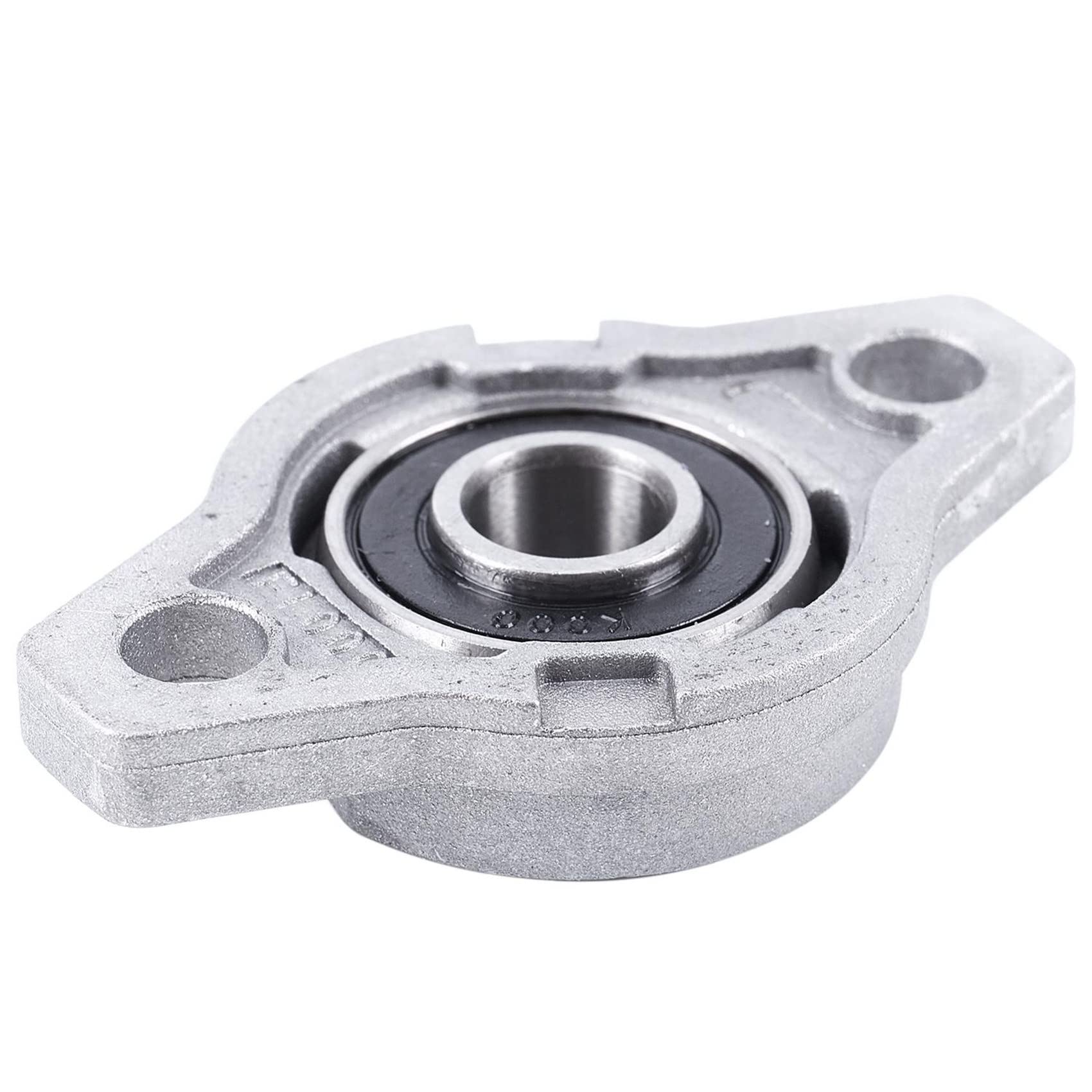 Bloepum 2X KFL000 Bore Inner 10mm Flange Ball Mounted Pillow Block Bearings