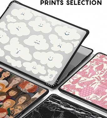 CASETiFY Impact MacBook Air 13.6 (M2-M5) Case [Cushioned Impact Corners/Scratch-Resistant/Anti-Slip Grip] - Eleanor - Clear Black