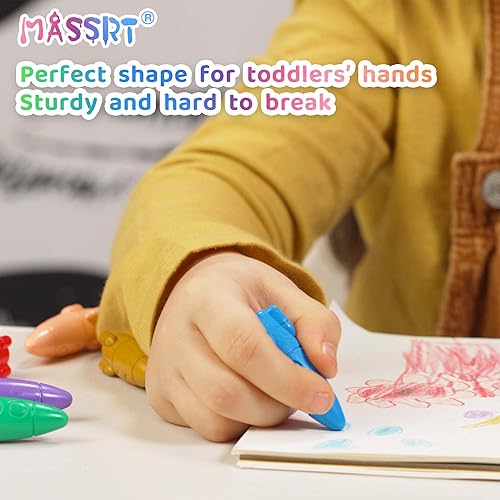 Miniatura 9 de Crayones espaciales de 24 colores para niños pequeños de 1 a 3 años, no tóxicos, sin ensuciar, regalos de crayón irrompibles, fáciles de sostener,