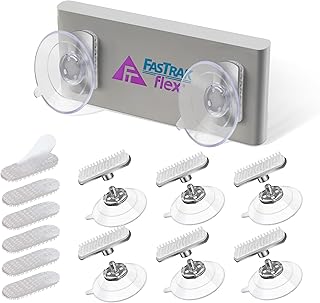(3 Sets) Orzero FasTrak Flex / FasTrak CAV Holder for Windshield, Fits Most US States Major Toll Pass Flexible Easy to Install and Remove with 6pcs Strong Suction Cups & 6pcs Mounting Strips