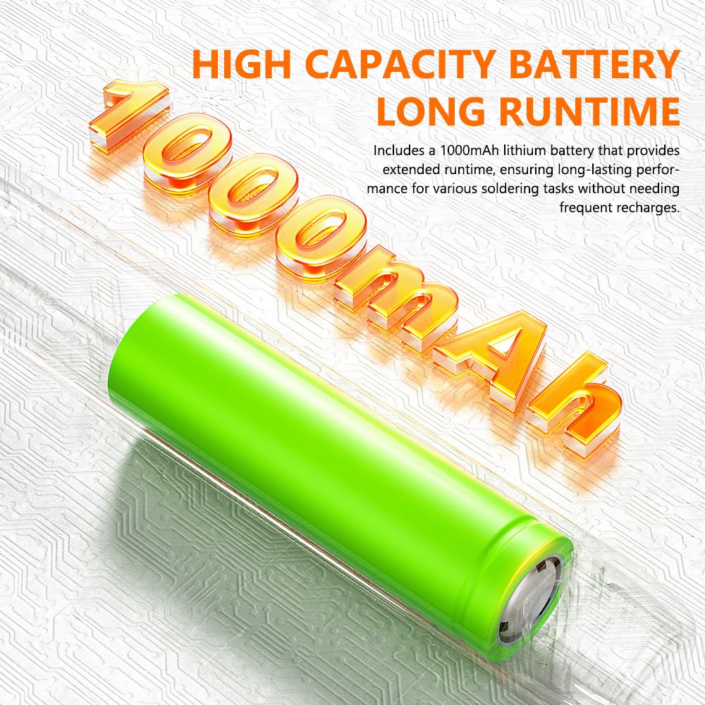 Fer à souder électrique portable USB, stylo de soudage intelligent multifonctionnel avec fonction de réglage de la température de 260 à 420 ℃ pour la réparation et l'entretien du (Orange)