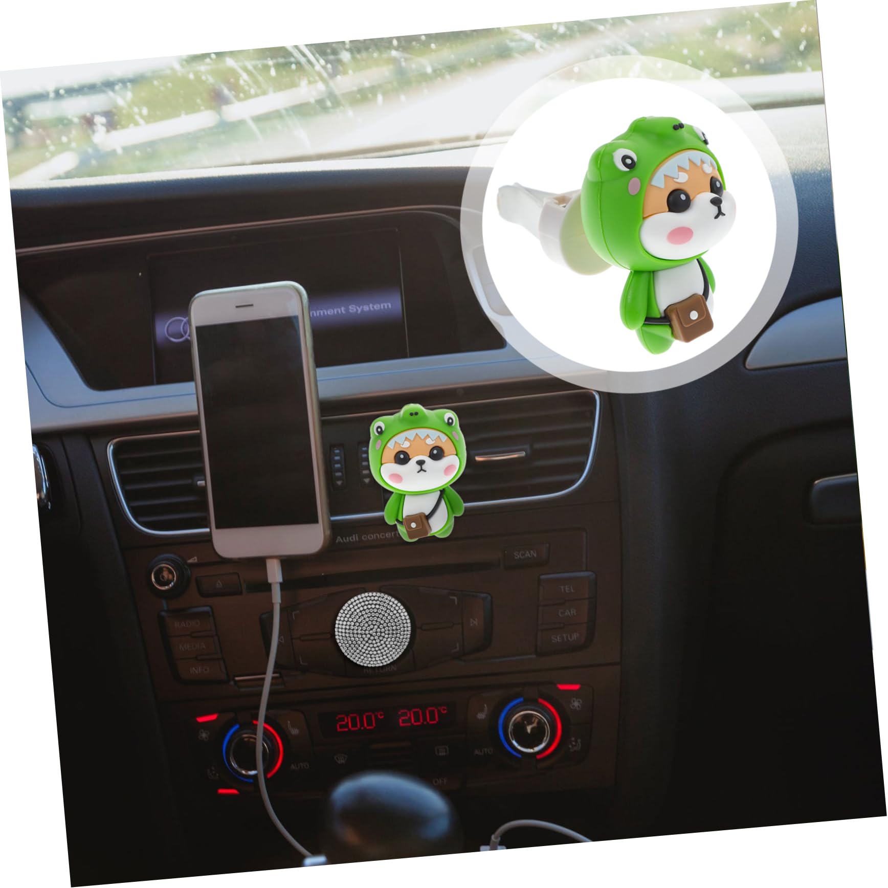 PartyKindom 3pezzi Clip Decorativa Per Ventilazione Auto Diffusore Forma Di Cagnolino Facile Da Installare Accessorio Per Interni Auto Riduce Stress e Affaticamento Durante La Guida