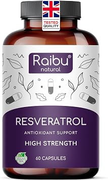 Resveratrol Supplement - 525 mg Pure Trans Resveratrol, 1 Capsule a Day - 1401 Extract from Japonese Knotweed - Highly Bioavailable & Enhanced Absorption - Antioxidant Support, 60 Servings - Non-GMO