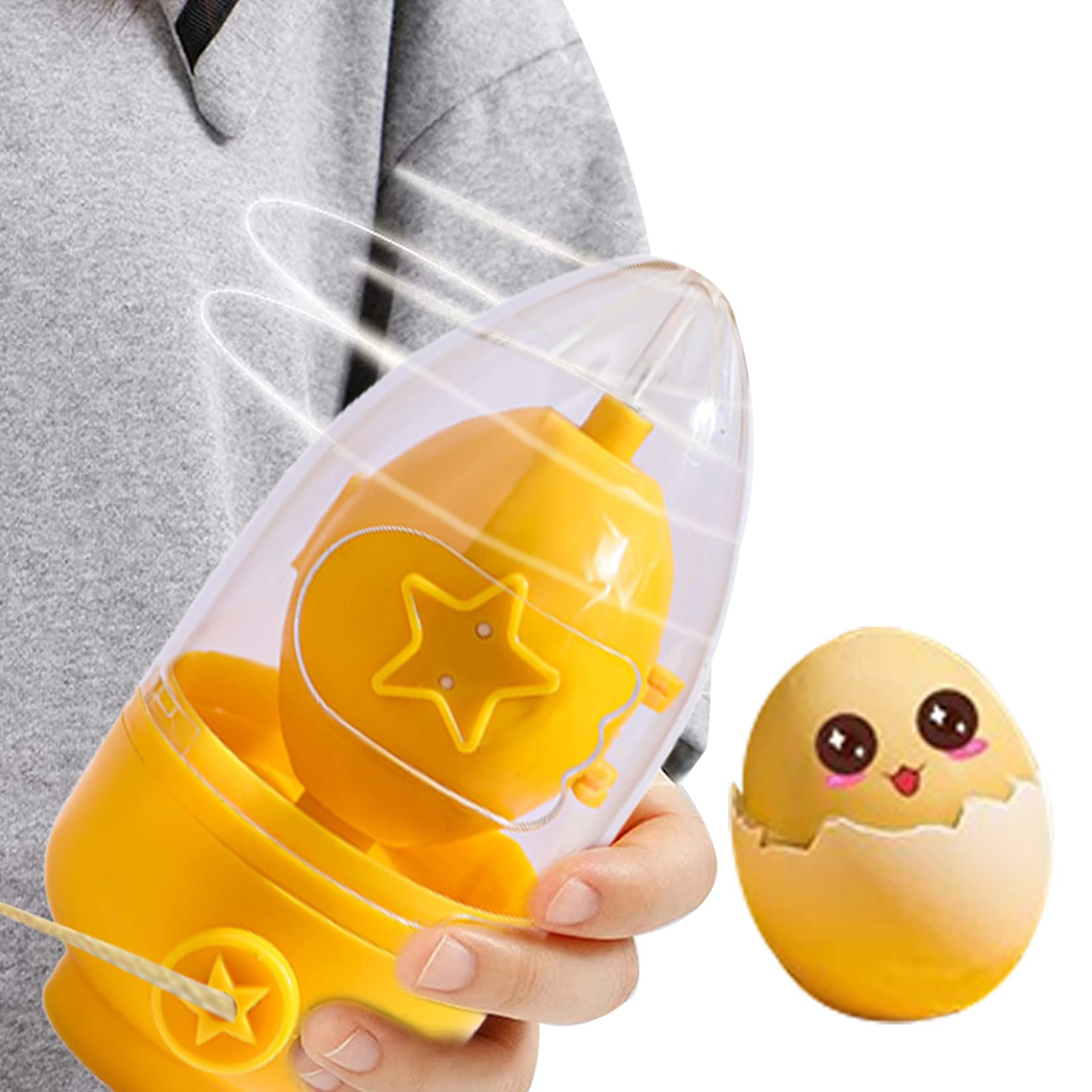 CNAFGBGG Egg Spinner Egg Puller Manual Yolk Mixer Shakers Golden Maker for Hard Boiled Eggs.
